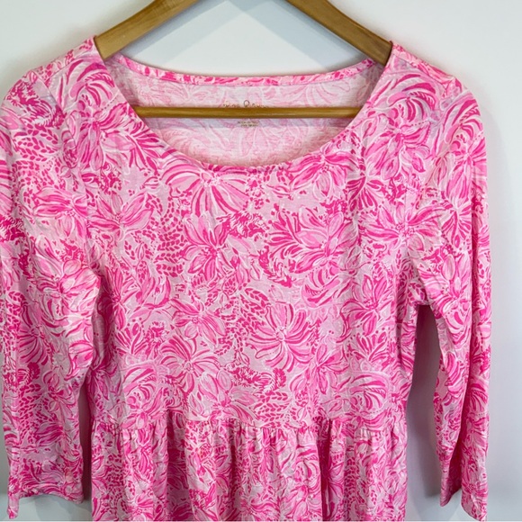 Lilly Pulitzer Pink Floral Dress size M - Picture 4 of 8